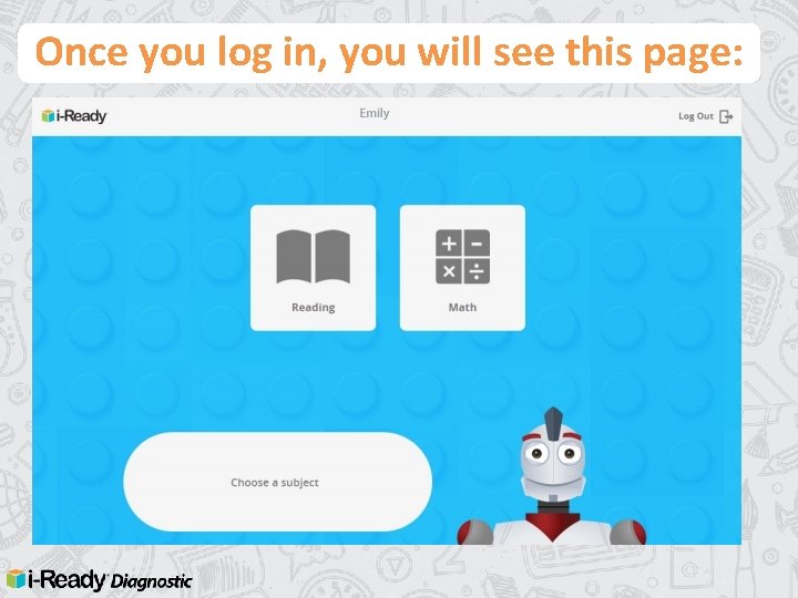 Once you log in, you will see this page: 