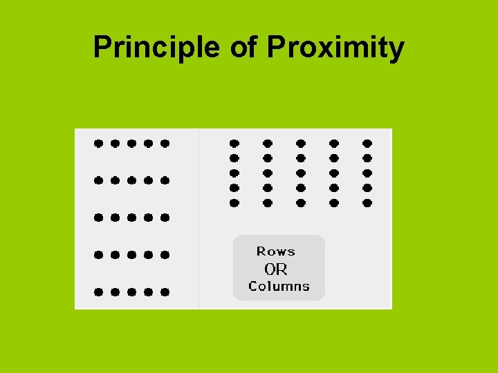 Principle of Proximity 