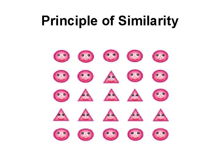 Principle of Similarity Principle of Similarity