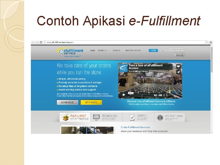 Contoh Apikasi e-Fulfillment 