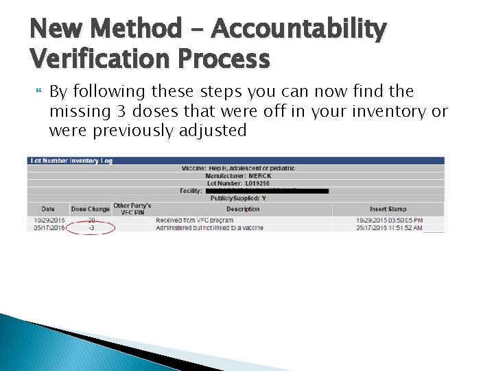 New Method – Accountability Verification Process By following these steps you can now find