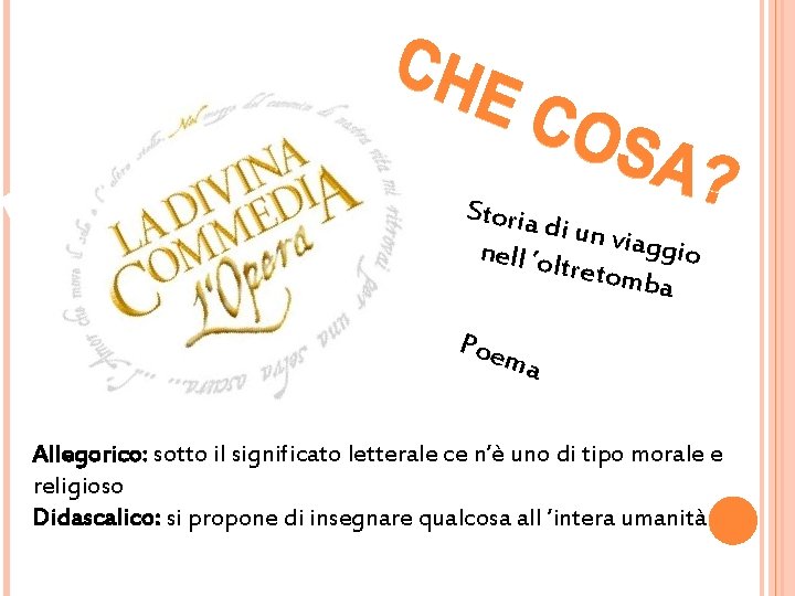 Storia d i un via ggio nell ’ol tretom ba Poe ma Allegorico: sotto