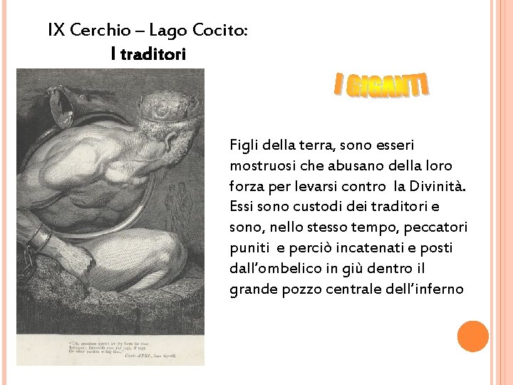 IX Cerchio – Lago Cocito: I traditori Figli della terra, sono esseri mostruosi che