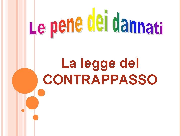 La legge del CONTRAPPASSO 