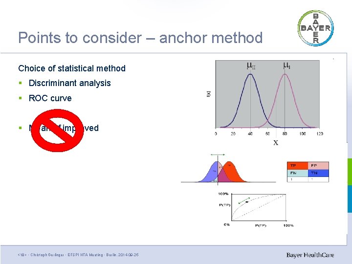 Points to consider – anchor method Choice of statistical method § Discriminant analysis § Points to consider – anchor method Choice of statistical method § Discriminant analysis §