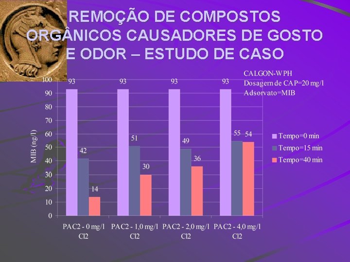 REMOÇÃO DE COMPOSTOS ORG NICOS CAUSADORES DE GOSTO E ODOR – ESTUDO DE CASO