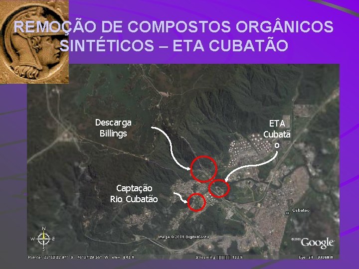 REMOÇÃO DE COMPOSTOS ORG NICOS SINTÉTICOS – ETA CUBATÃO Descarga Billings Captação Rio Cubatão