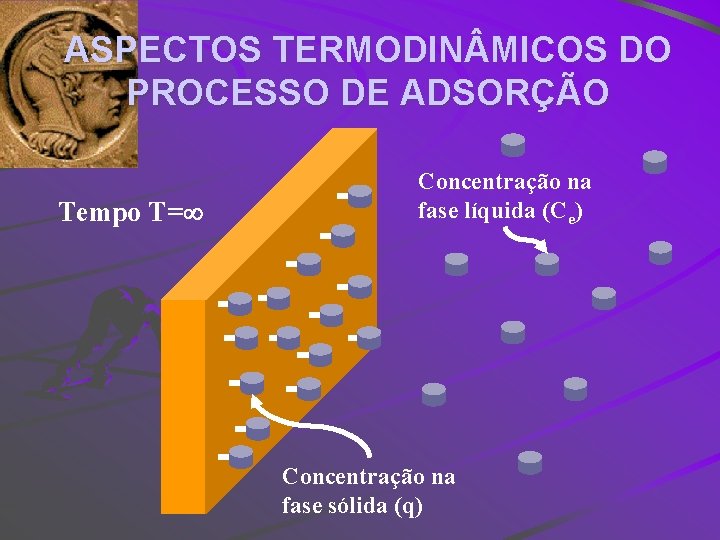 ASPECTOS TERMODIN MICOS DO PROCESSO DE ADSORÇÃO Tempo T= Concentração na fase líquida (Ce)