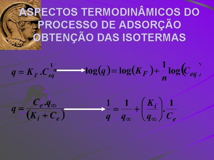 ASPECTOS TERMODIN MICOS DO PROCESSO DE ADSORÇÃO OBTENÇÃO DAS ISOTERMAS 