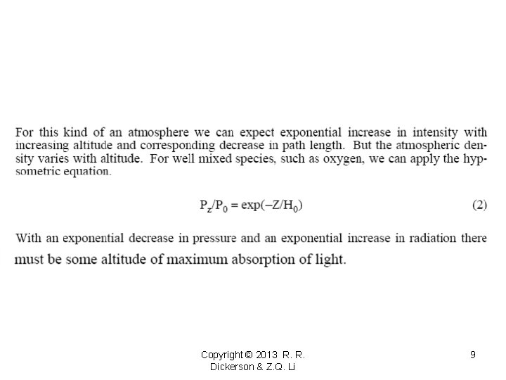 Copyright © 2013 R. R. Dickerson & Z. Q. Li 9 Copyright © 2013 R. R. Dickerson & Z. Q. Li 9