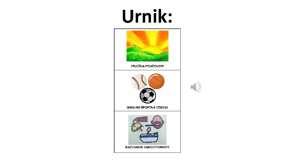 Urnik: 