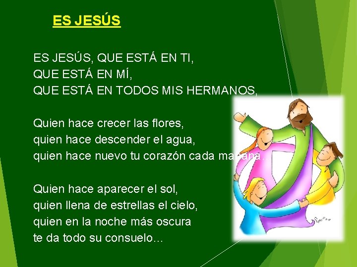 ES JESÚS, QUE ESTÁ EN TI, QUE ESTÁ EN MÍ, QUE ESTÁ EN TODOS