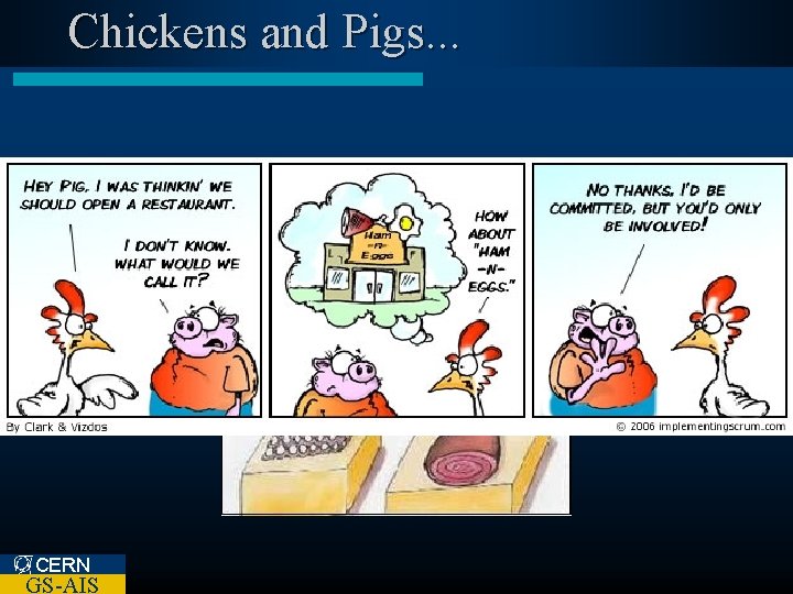 Chickens and Pigs. . . Involved CERN GS-AIS Committed 