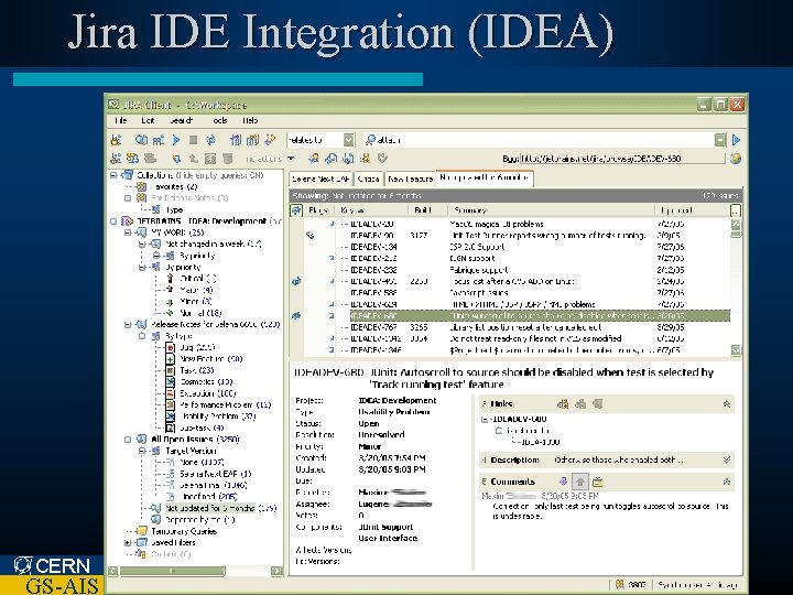 Jira IDE Integration (IDEA) CERN GS-AIS 