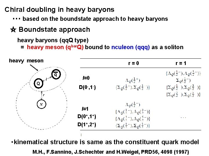 Chiral doubling in heavy baryons ・・・ based on the boundstate approach to heavy baryons