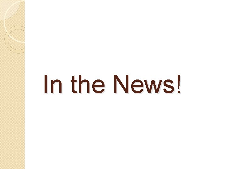 In the News! 