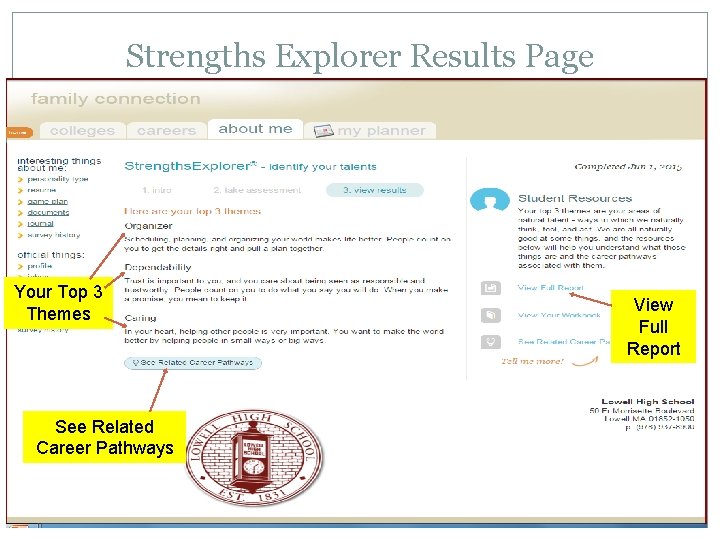 Strengths Explorer Results Page Your Top 3 Themes See Related Career Pathways View Full