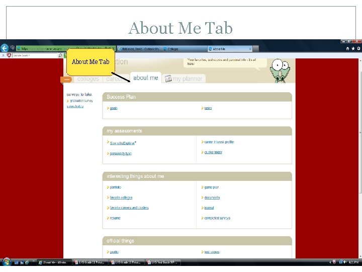 About Me Tab 