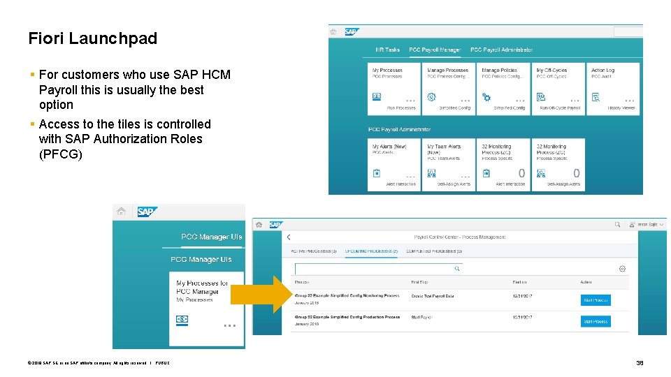 Fiori Launchpad § For customers who use SAP HCM Payroll this is usually the