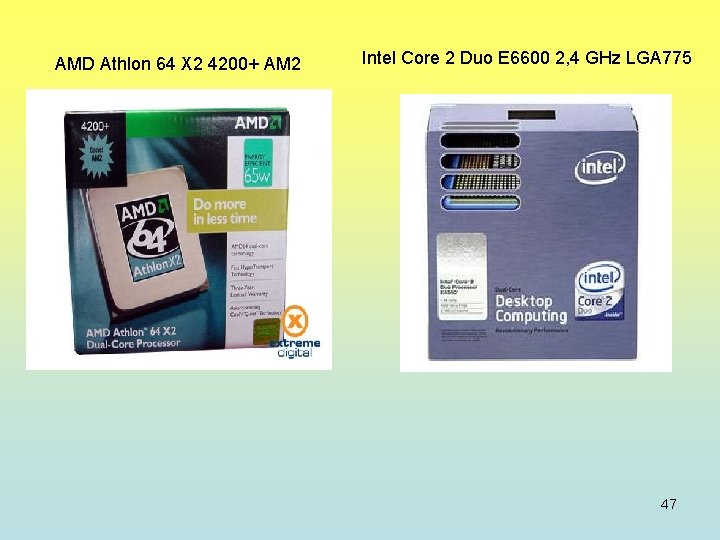 AMD Athlon 64 X 2 4200+ AM 2 Intel Core 2 Duo E 6600