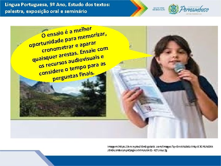 Língua Portuguesa, 9º Ano, Estudo dos textos: palestra, exposição oral e seminário lhor e
