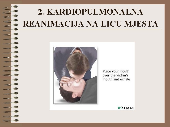 2. KARDIOPULMONALNA REANIMACIJA NA LICU MJESTA 