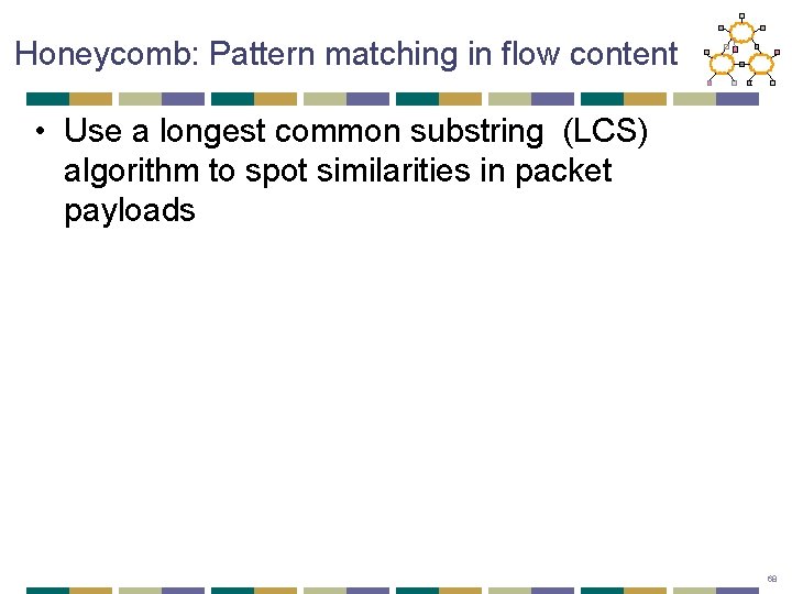Honeycomb: Pattern matching in flow content • Use a longest common substring (LCS) algorithm