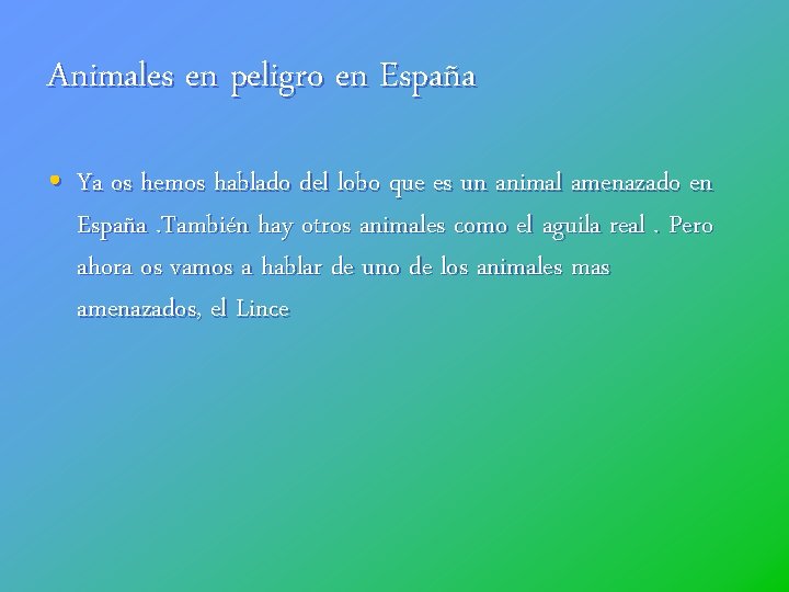 Animales en peligro en España • Ya os hemos hablado del lobo que es