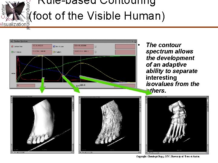 Center Computational CCV Rule-based Contouring (foot of the Visible Human) Visualization • The contour Center Computational CCV Rule-based Contouring (foot of the Visible Human) Visualization • The contour