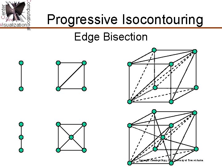 Center Computational CCV Visualization Progressive Isocontouring Edge Bisection Copyright: Chandrajit Bajaj, CCV, University of Center Computational CCV Visualization Progressive Isocontouring Edge Bisection Copyright: Chandrajit Bajaj, CCV, University of