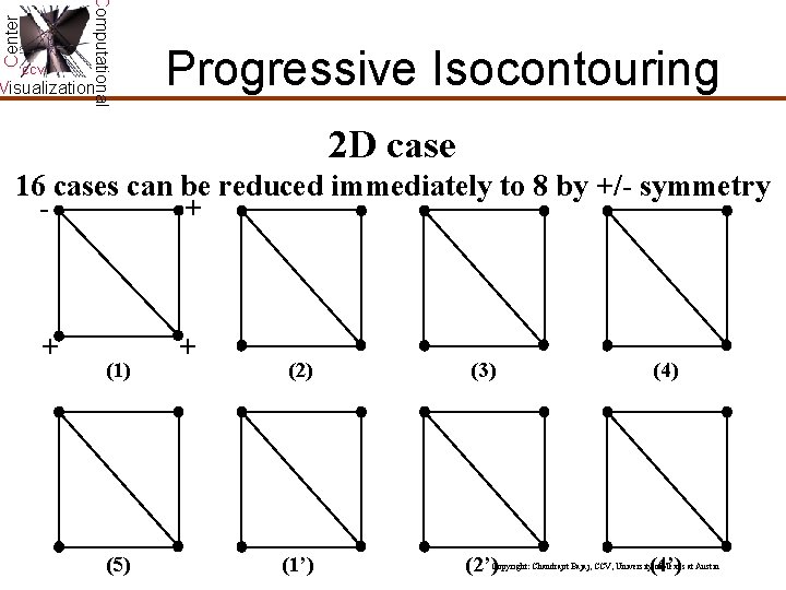 Center Computational CCV Visualization Progressive Isocontouring 2 D case 16 cases can be reduced Center Computational CCV Visualization Progressive Isocontouring 2 D case 16 cases can be reduced