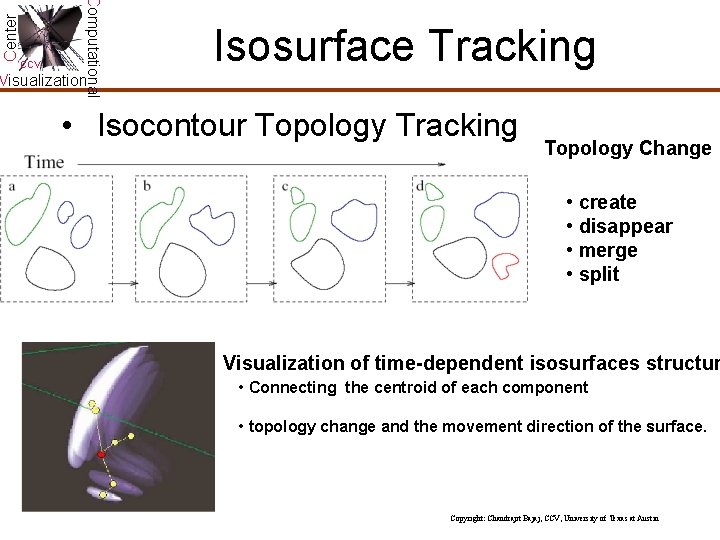 Center Computational CCV Isosurface Tracking Visualization • Isocontour Topology Tracking Topology Change • create Center Computational CCV Isosurface Tracking Visualization • Isocontour Topology Tracking Topology Change • create