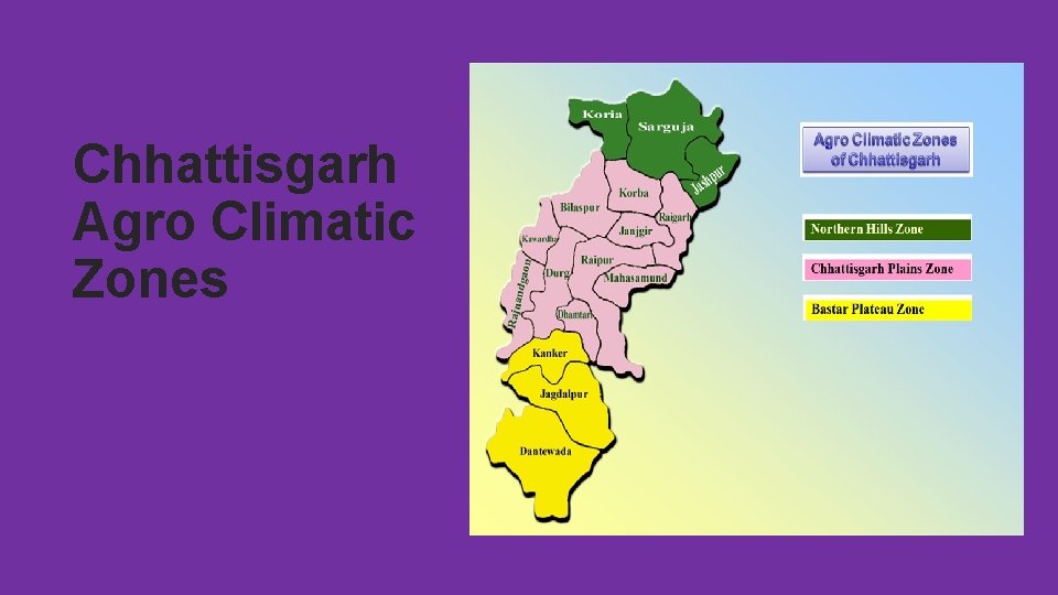 Chhattisgarh Agro Climatic Zones 