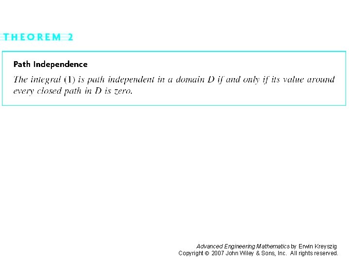 Page 428 Advanced Engineering Mathematics by Erwin Kreyszig Copyright 2007 John Wiley & Sons,