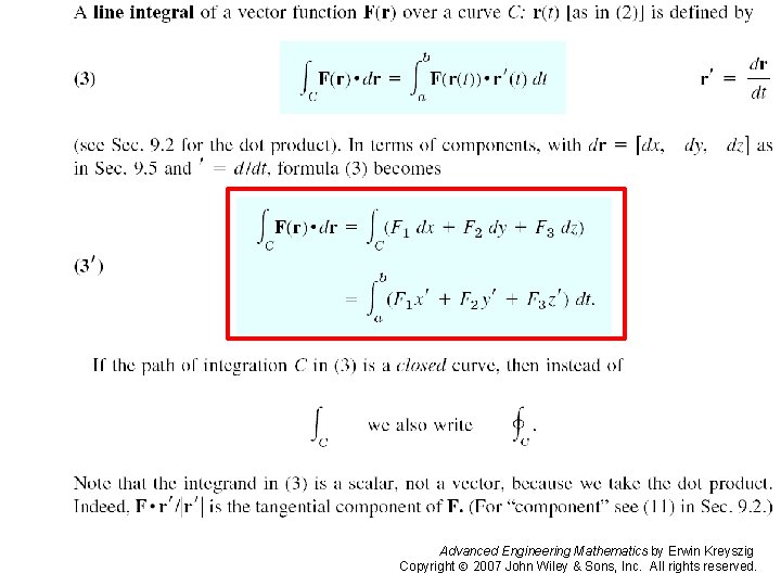 Page 421 Advanced Engineering Mathematics by Erwin Kreyszig Copyright 2007 John Wiley & Sons,