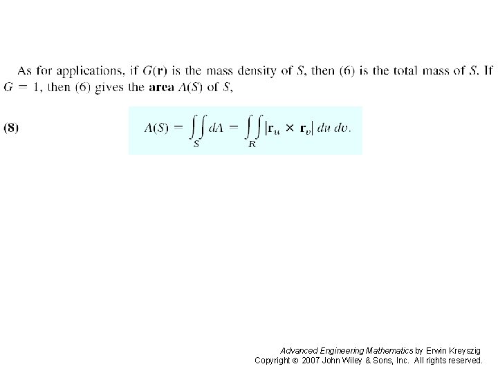 Page 454 (2) Advanced Engineering Mathematics by Erwin Kreyszig Copyright 2007 John Wiley &