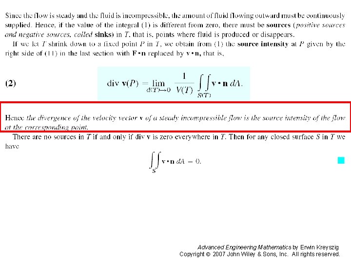Pages 463 -464 b Advanced Engineering Mathematics by Erwin Kreyszig Copyright 2007 John Wiley
