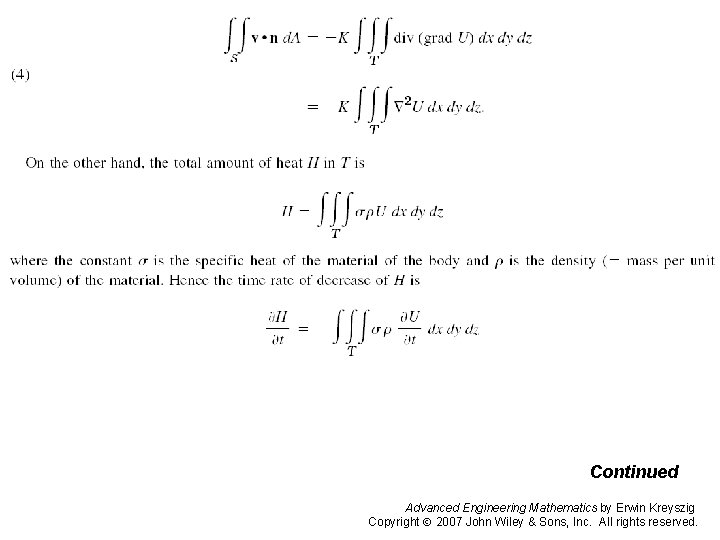 Pages 464 -465 b Continued Advanced Engineering Mathematics by Erwin Kreyszig Copyright 2007 John