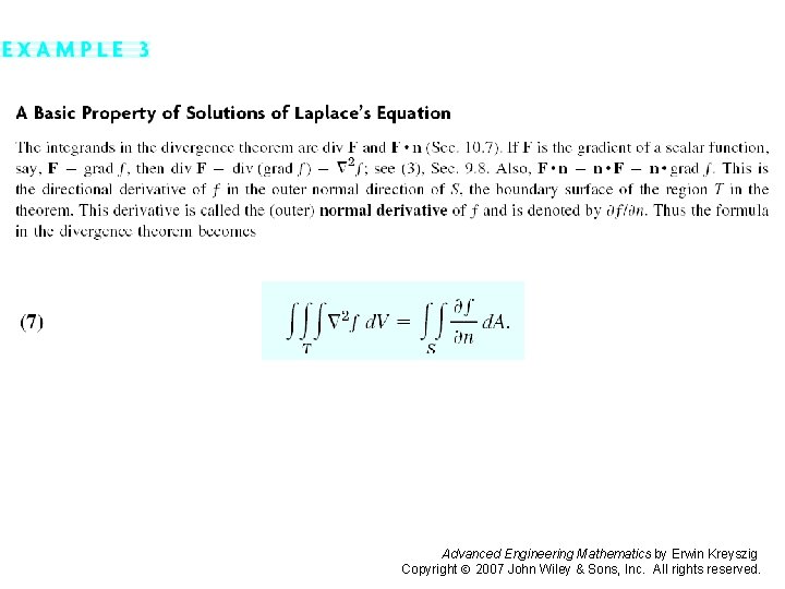 Pages 465 -466 Advanced Engineering Mathematics by Erwin Kreyszig Copyright 2007 John Wiley &