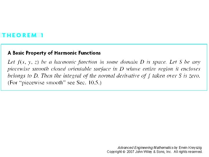 Page 466 Advanced Engineering Mathematics by Erwin Kreyszig Copyright 2007 John Wiley & Sons,
