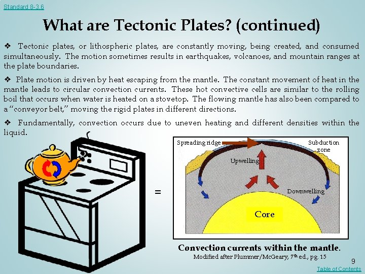 Standard 8 -3. 6 What are Tectonic Plates? (continued) ❖ Tectonic plates, or lithospheric