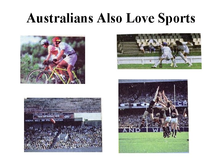 Australians Also Love Sports 