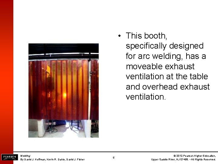  • This booth, specifically designed for arc welding, has a moveable exhaust ventilation