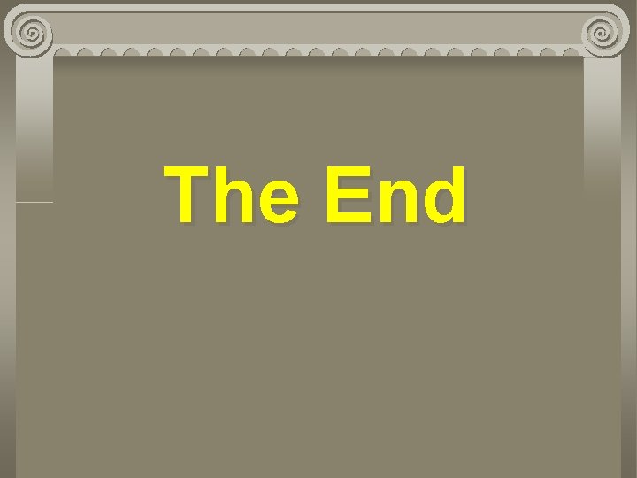 The End 