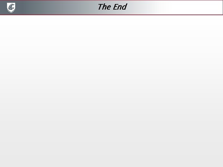 The End The End