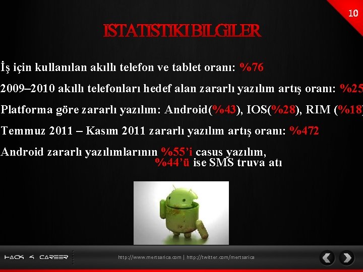 İş için kullanılan akıllı telefon ve tablet oranı: %76 2009– 2010 akıllı telefonları hedef