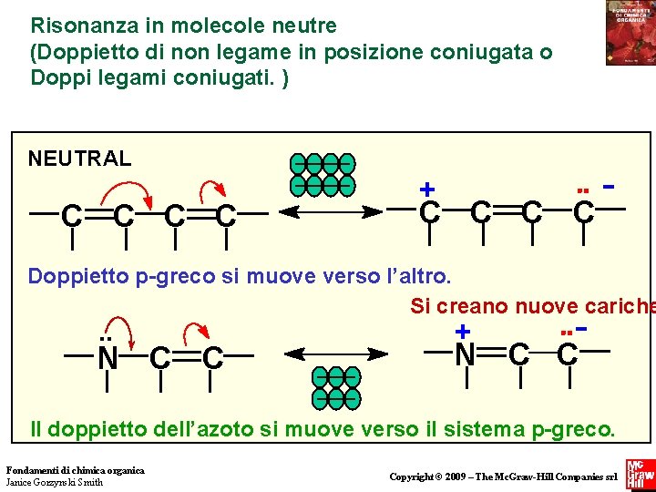 Risonanza in molecole neutre (Doppietto di non legame in posizione coniugata o Doppi legami