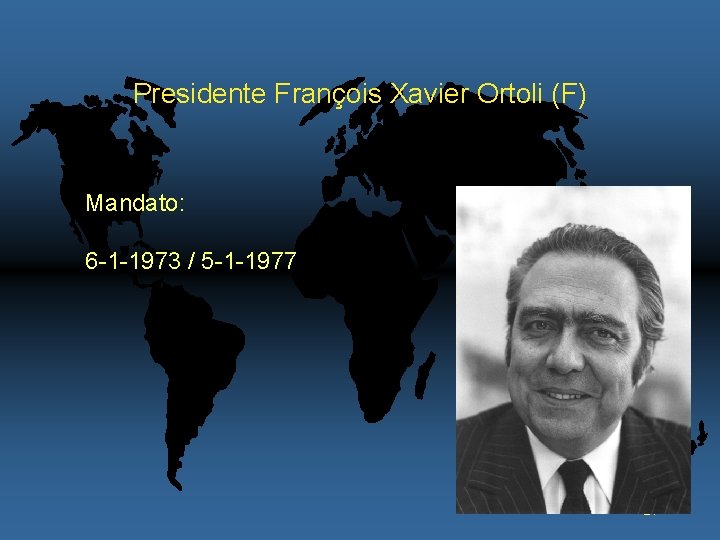 Presidente François Xavier Ortoli (F) Mandato: 6 -1 -1973 / 5 -1 -1977 27