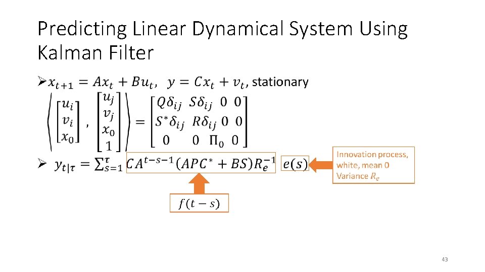 Predicting Linear Dynamical System Using Kalman Filter • 43 