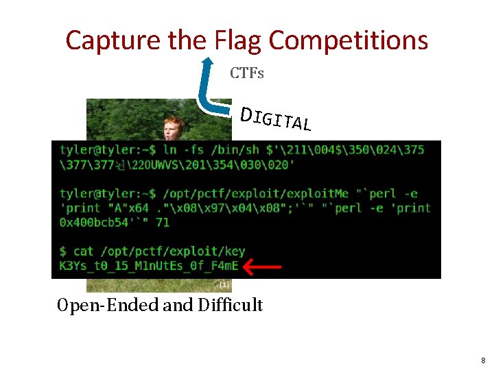 Capture the Flag Competitions CTFs DIGITAL [1] Open-Ended and Difficult 8 